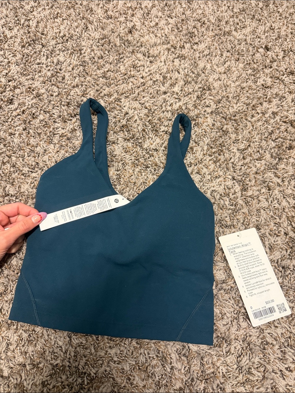 lululemon athletica Seamless Longline Sports Bralette - Teal Blue